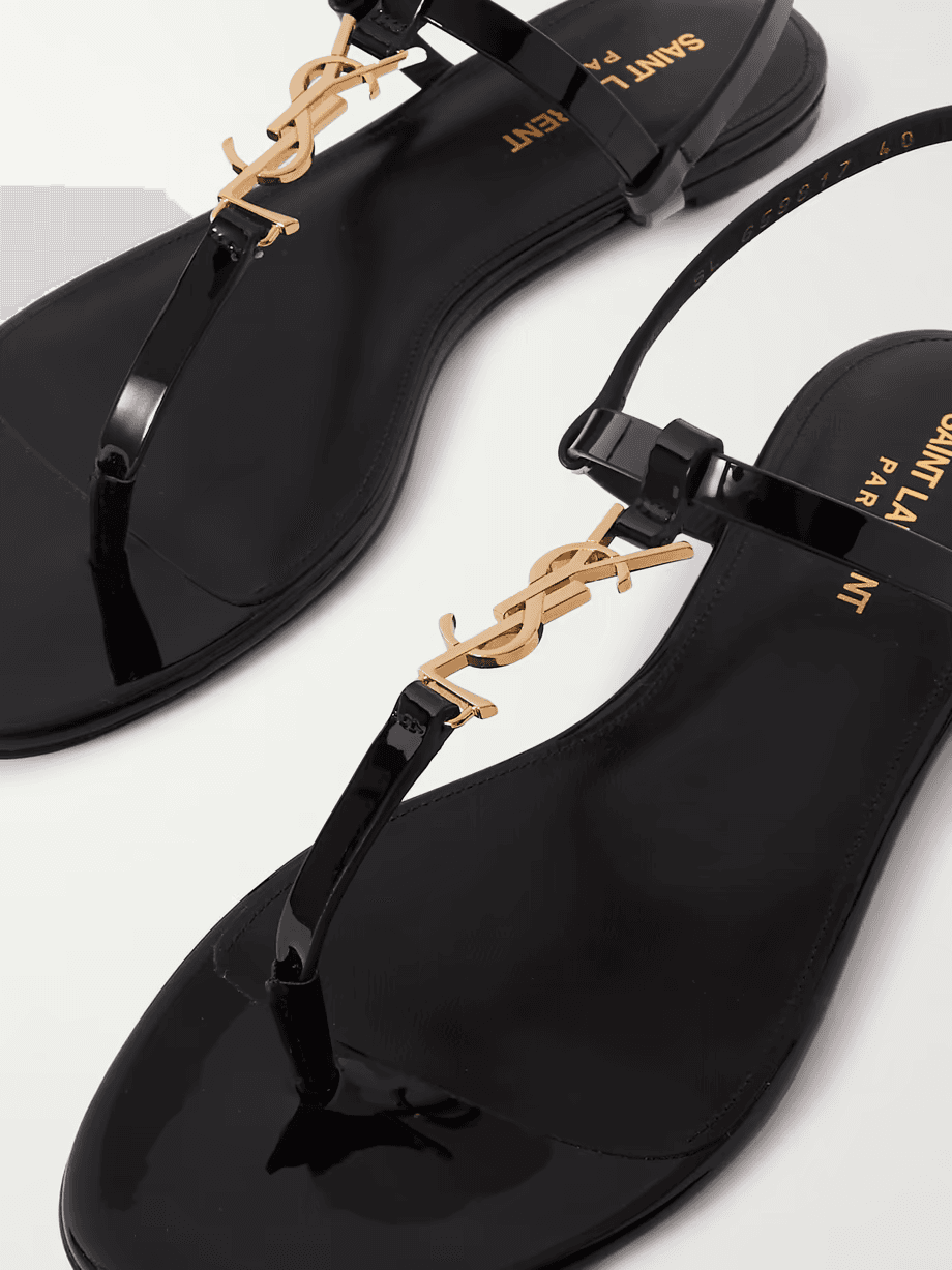 YSL Cassandra Flat Sandals