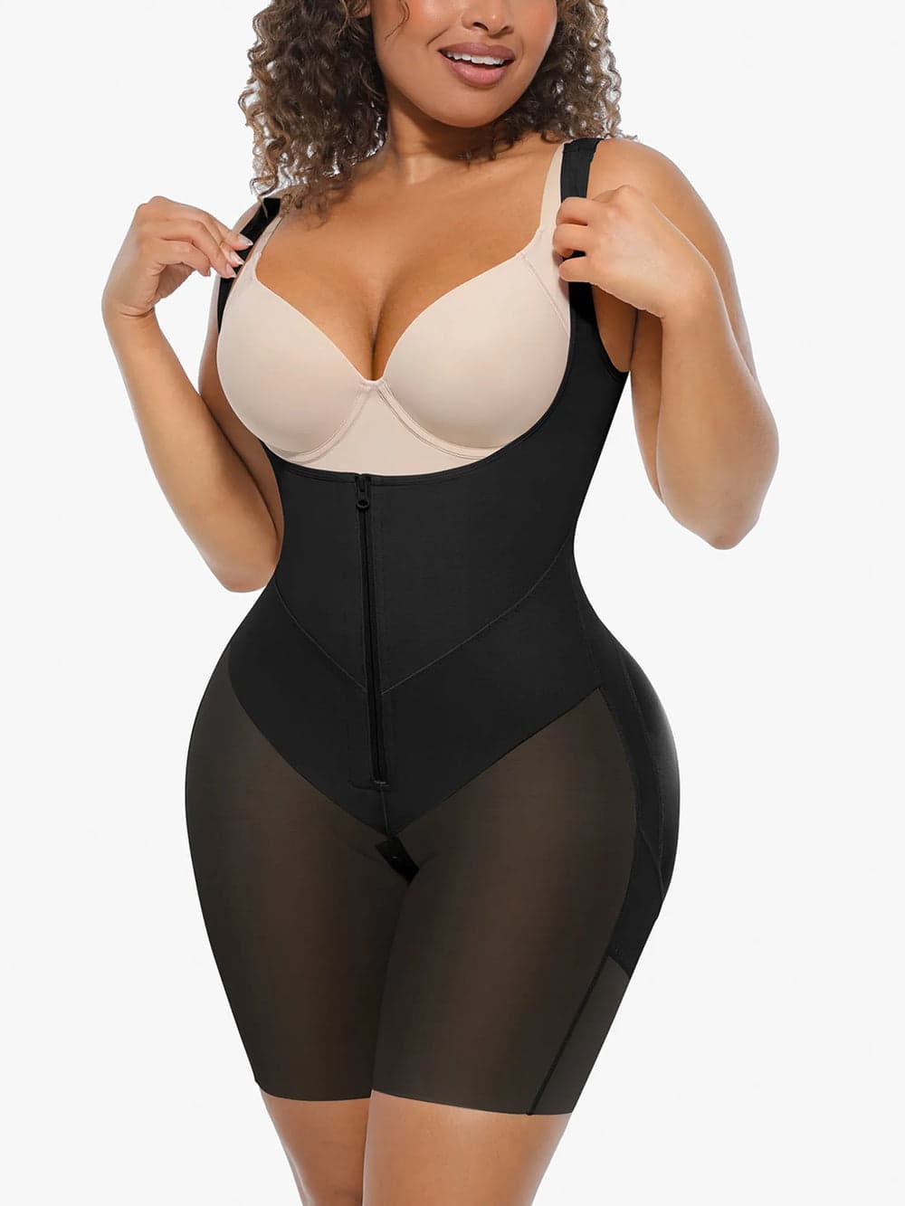 Feelingirl : U-Shaped Faja Tummy Control Butt Lift Bodysuit